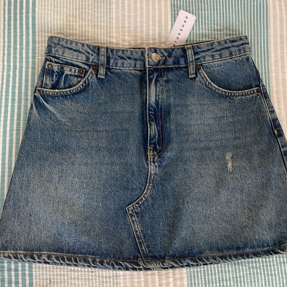 Top Shop Denim Mini Skirt